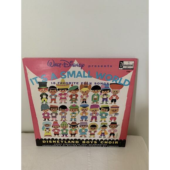Disney Other - Walt Disney "It's A Small World" LP Record 1289 Disneyland Boys Choir 1965